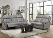 Lambent Double Reclining Sofa in Gray - Furniture World SW (WA)