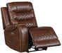 Putnam Power Left Side Reclining Chair with USB Port in Brown 9405BR-LRPW - Furniture World SW (WA)
