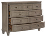 Vermillion Dresser in Gray 5442-5 - Furniture World SW (WA)