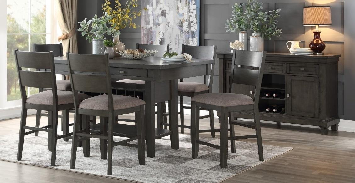 Baresford Counter Height Table in Gray 5674-36 - Furniture World SW (WA)