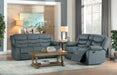 Discus Double Reclining Sofa in Gray 9526GY-3 - Furniture World SW (WA)
