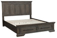 Taulon King Platform Bed with Footboard Storage in Dark Oak 5438K-1EK - Furniture World SW (WA)