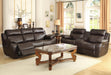 Marille Double Reclining Sofa in Brown - Furniture World SW (WA)