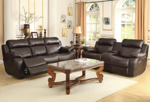 Marille Double Reclining Sofa in Brown - Furniture World SW (WA)
