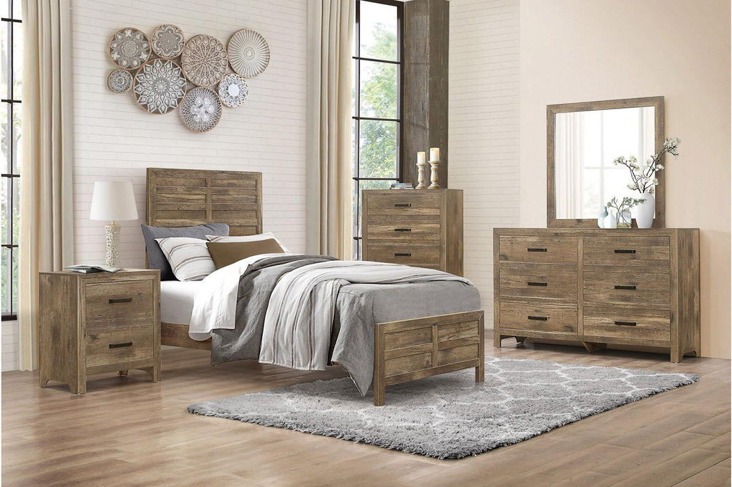 Mandan 5 Drawer Chest in Weathered Pine 1910-9 - Furniture World SW (WA)
