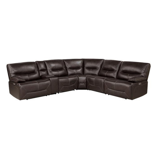 9579BRW6LRRRPW - (6)6-Piece Power Reclining Sectional image