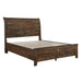 Jerrick (3)California King Sleigh Platform Bed with Footboard Storage - Furniture World SW (WA)