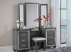 Allura Vanity Dresser with Mirror in Gray 1916GY-15 - Furniture World SW (WA)