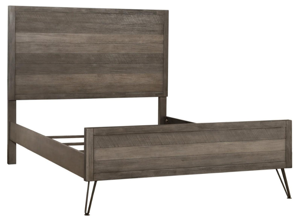 Urbanite King Panel Bed in Tri-tone Gray 1604K-1EK - Furniture World SW (WA)