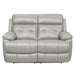 Lambent Double Reclining Loveseat in Silver Gray image