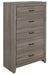 Waldorf 5 Drawer Chest in Dark Gray 1902-9 - Furniture World SW (WA)