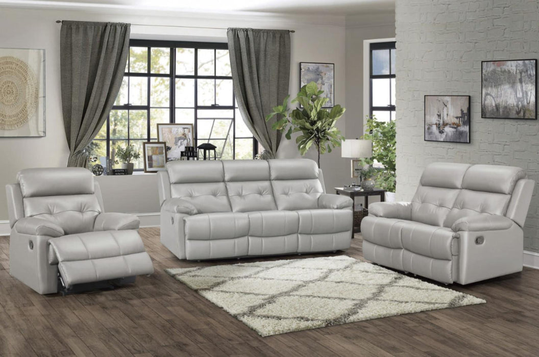 Lambent Double Reclining Sofa in Silver Gray - Furniture World SW (WA)
