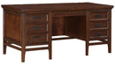 Frazier Executive Desk in Brown Cherry 1649-17 - Furniture World SW (WA)