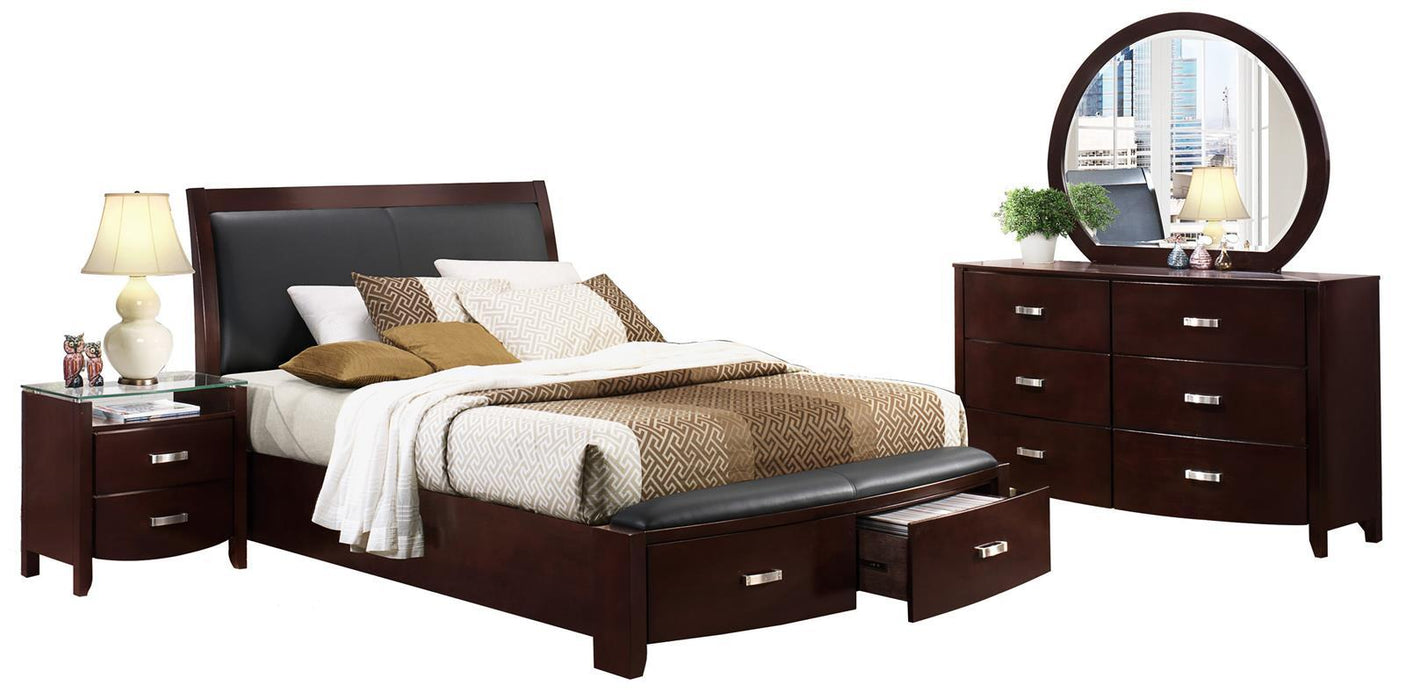 Lyric King Sleigh Storage Bed in Dark Espresso 1737KNC-1EK - Furniture World SW (WA)