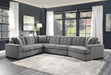 Logansport Armless 2-Seater with Pull-out Bed in Gray 9401GRY-2A - Furniture World SW (WA)