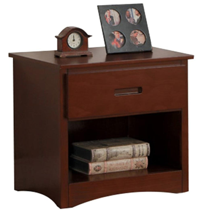 Rowe 1 Drawer Night Stand in Dark Cherry B2013DC-4