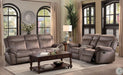 Aram Double Glider Reclining Loveseat in Dark Brown 8206NF-2 - Furniture World SW (WA)