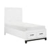 1450WHT-1-Youth (3) Twin Platform Bed with Footboard Storage - Furniture World SW (WA)