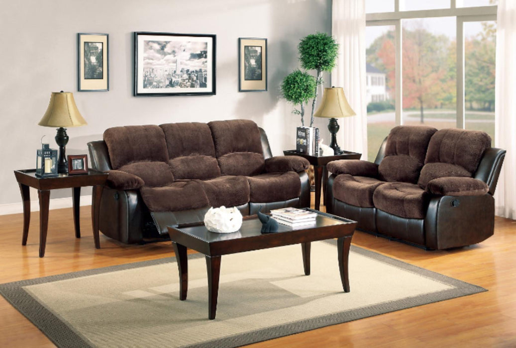 Granley Double Reclining Sofa in Chocolate 9700FCP-3 - Furniture World SW (WA)