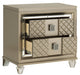Loudon 2 Drawer Nightstand in Champagne Metallic 1515-4 - Furniture World SW (WA)