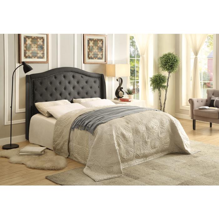 Bryndle (1/3)California King Headboard,Button-Tufted&Nailhead