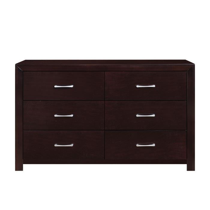 Edina 6 Drawer Dresser in Espresso-Hinted Cherry 2145-5 Edina 6 Drawer Dresser in Espresso-Hinted Cherry 2145-5