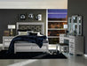 Bevelle Queen Upholstered Panel Bed in Silver 1958-1 - Furniture World SW (WA)