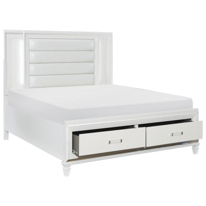 Tamsin (3) Eastern King Platform Bed with LED Lighting and Footboard Storage - Furniture World SW (WA)