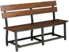 Holverson Bench w/ Back in Rustic Brown 1715-BH - Furniture World SW (WA)
