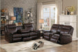 Aram Double Glider Reclining Sofa in Brown 8206BRW-3 - Furniture World SW (WA)