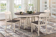 Clover Round Dining Table in White and Gray 5656-66 - Furniture World SW (WA)