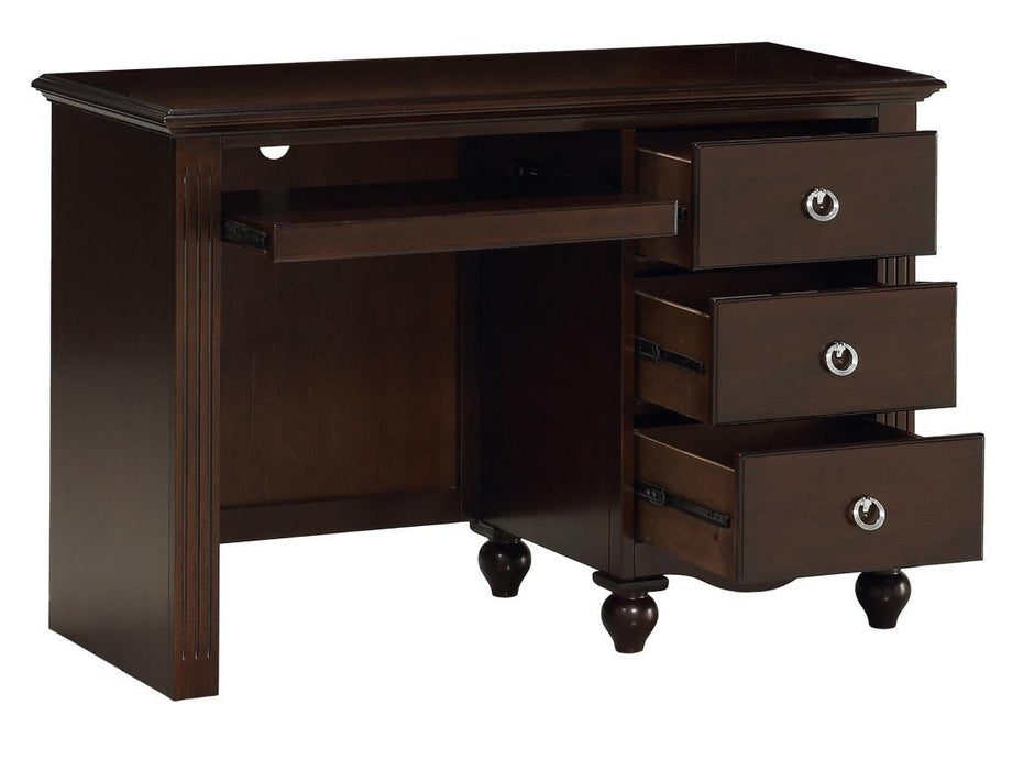 Meghan 3-Drawer Writing Desk in Espresso