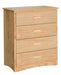 Bartly 4 Drawer Chest in Natural B2043-9 - Furniture World SW (WA)