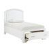 1520WHT-1-Youth (3) Twin Platform Bed with Footboard Storage - Furniture World SW (WA)
