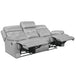 Lambent Double Reclining Sofa in Silver Gray - Furniture World SW (WA)