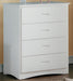 Galen 4 Drawer Chest in White B2053W-9 - Furniture World SW (WA)