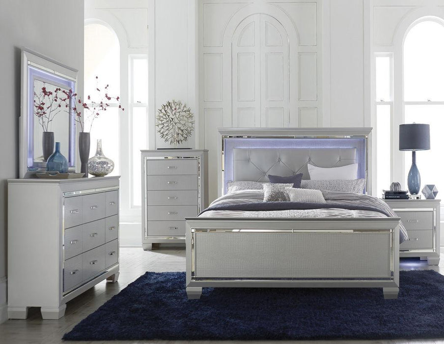 Allura Queen Panel Bed in Silver 1916-1 - Furniture World SW (WA)