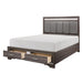 Luster (3) Queen Platform Bed with Footboard Storage - Furniture World SW (WA)
