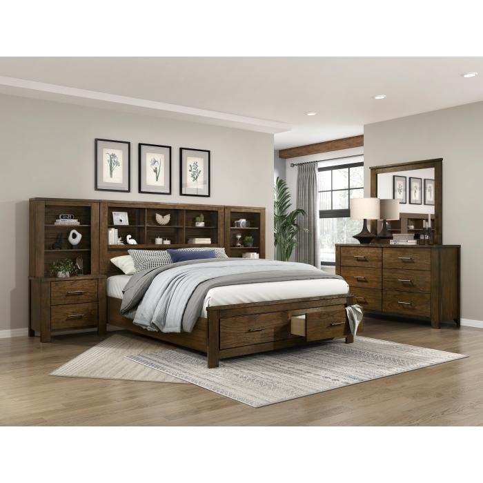 1592K-1CK-Bedroom (3) California King Platform Bed with Footboard Storage - Furniture World SW (WA)