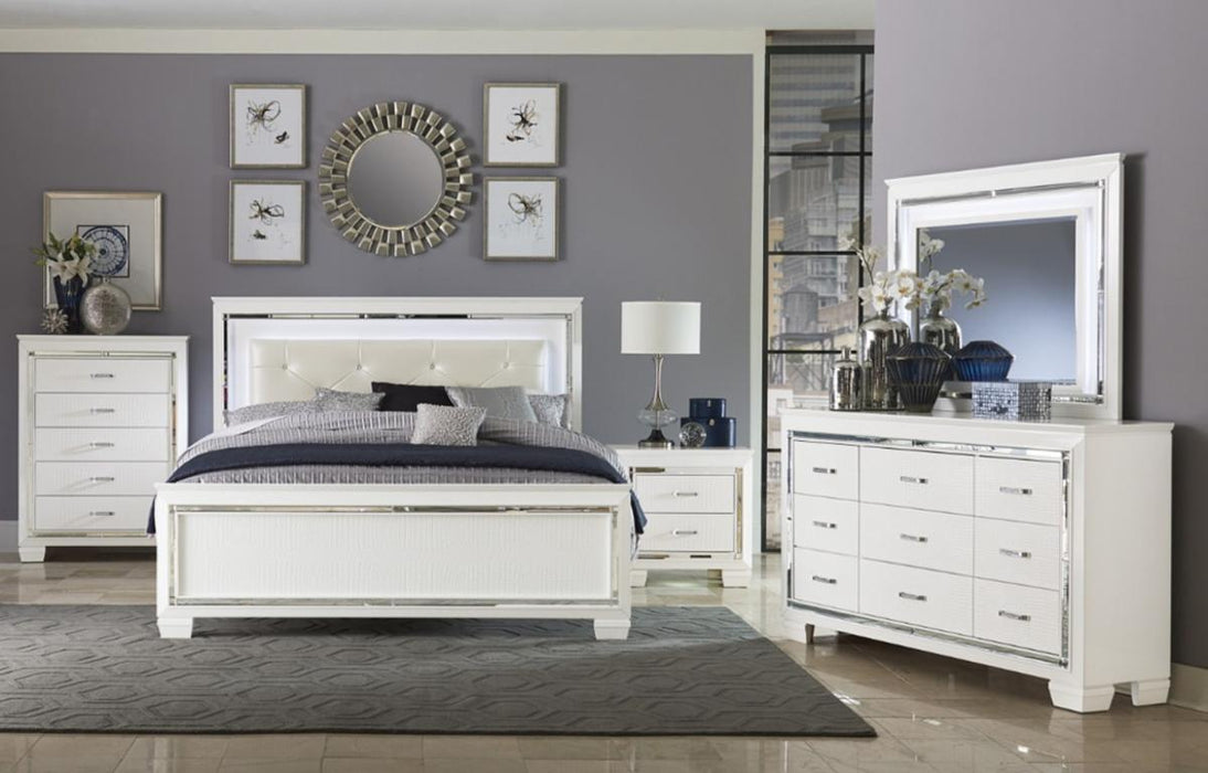 Allura Queen Panel Bed in White 1916W-1 - Furniture World SW (WA)