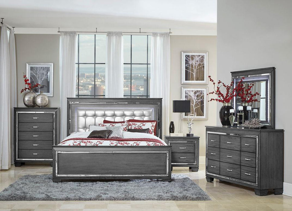 Allura Queen Panel Bed in Gray 1916GY-1 - Furniture World SW (WA)