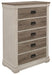 Arcadia Chest in White & Weathered Gray 1677-9 - Furniture World SW (WA)