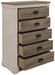 Arcadia Chest in White & Weathered Gray 1677-9 - Furniture World SW (WA)