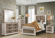 Arcadia Full Panel Bed in White & Weathered Gray 1677F-1 - Furniture World SW (WA)