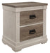 Arcadia Nightstand in White & Weathered Gray 1677-4 - Furniture World SW (WA)