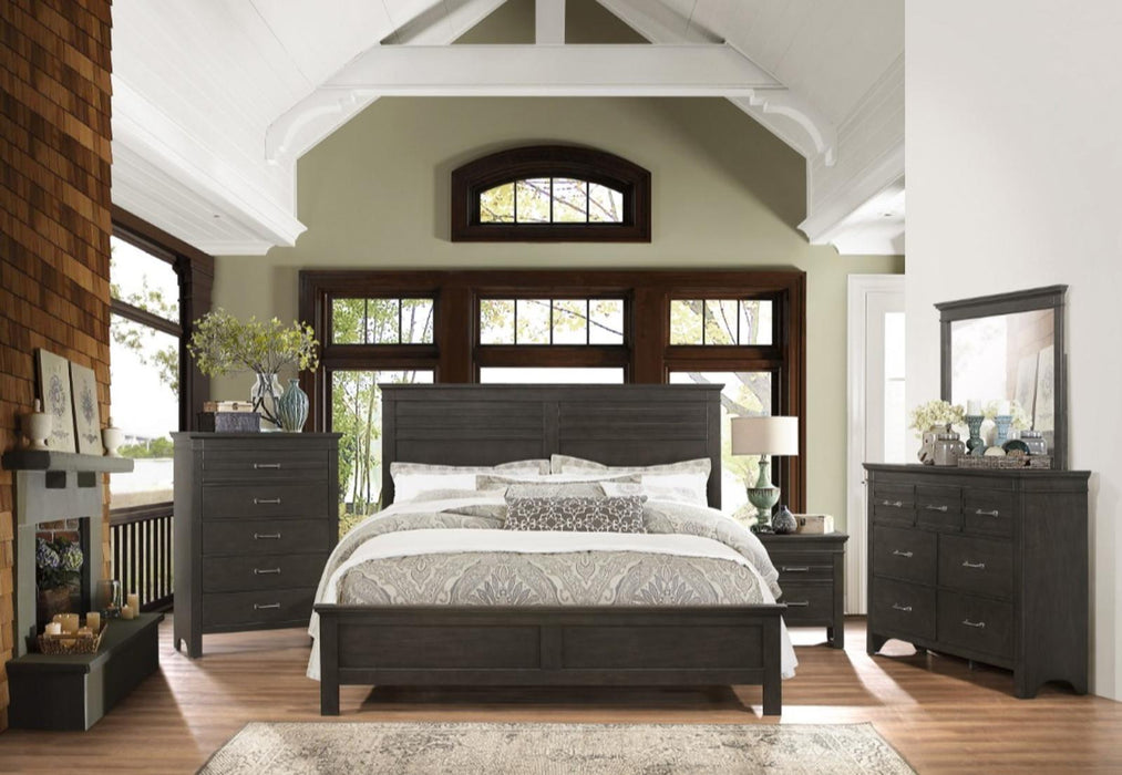 Blaire Farm King Panel Bed in Saddle Brown Wood 1675K-1EK - Furniture World SW (WA)