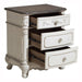 Cinderella Night Stand in Antique White with Grey Rub-Through 1386NW-4 - Furniture World SW (WA)