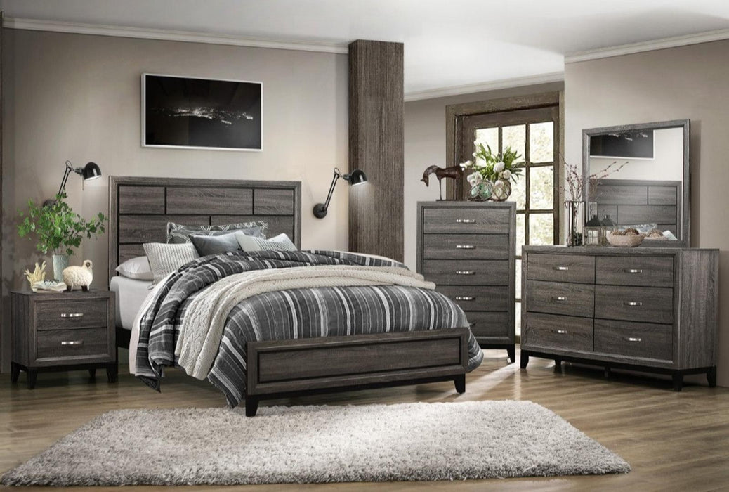 Davi Queen Panel Bed in Gray 1645-1 - Furniture World SW (WA)
