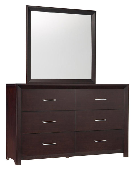 Edina Mirror in Espresso-Hinted Cherry 2145-6 - Furniture World SW (WA)
