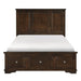 Eunice Queen Platform Bed with Footboard Storage in Espresso 1844DC-1 image